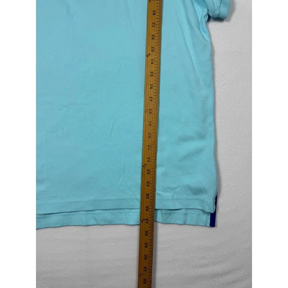 Preppy U.S. Polo Assn Luxury Feel Polo Shirt Mens Large Light Blue Short Sleeve‎